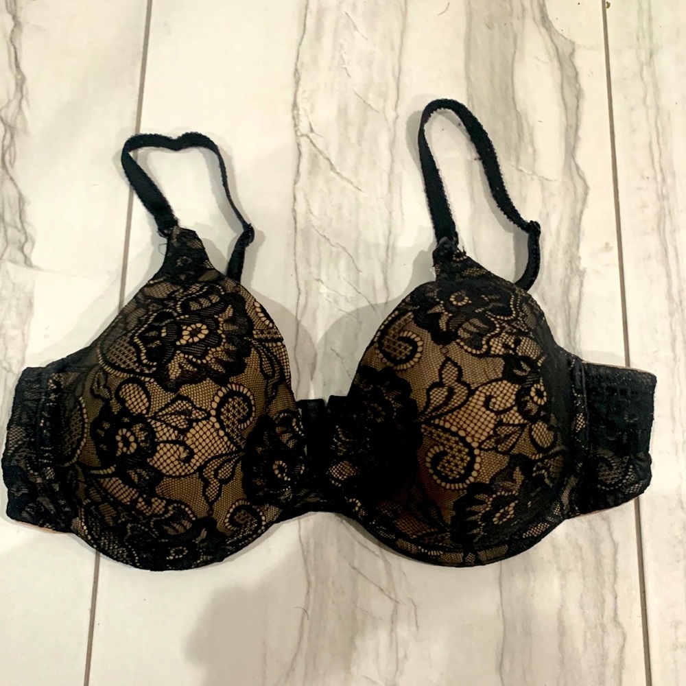 Black lace nursing bra, 36D, maternity